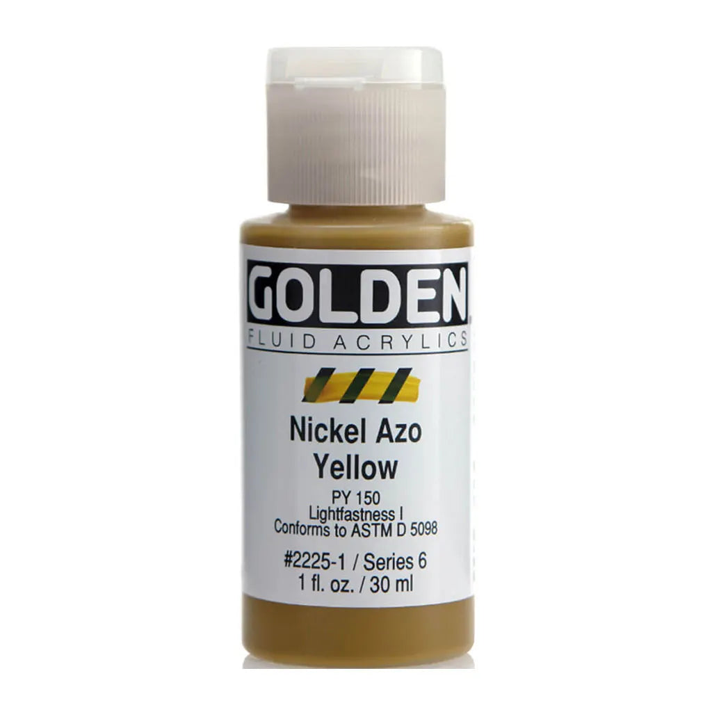Golden Fluid Acrylic 1oz Nickel Azo Yellow S6