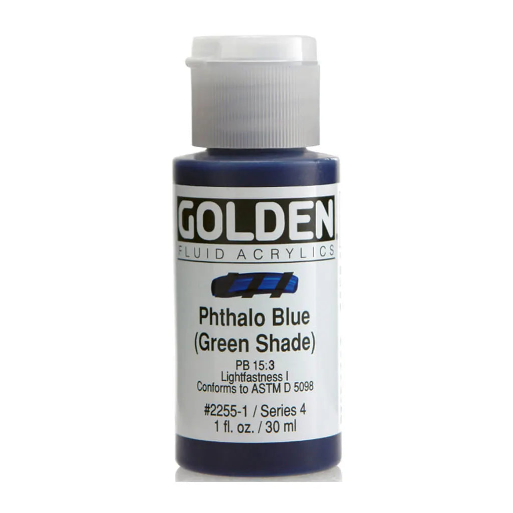 Golden Fluid Acrylic 1oz Phthalo Blue /G.S. S4