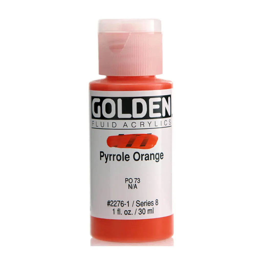 Golden Fluid Acrylic 1oz Pyrrole Orange S8