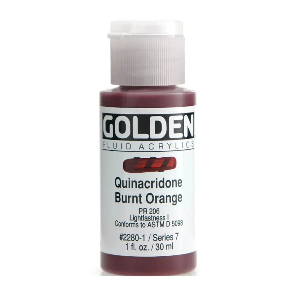 Golden Fluid Acrylic 1oz Quinacridone Burnt Orange S7