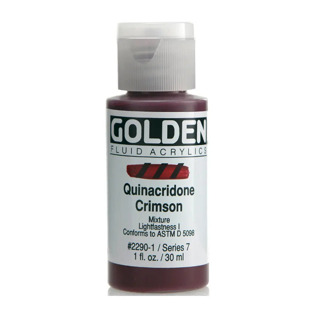 Golden Fluid Acrylic 1oz Quinacridone Crimson S7