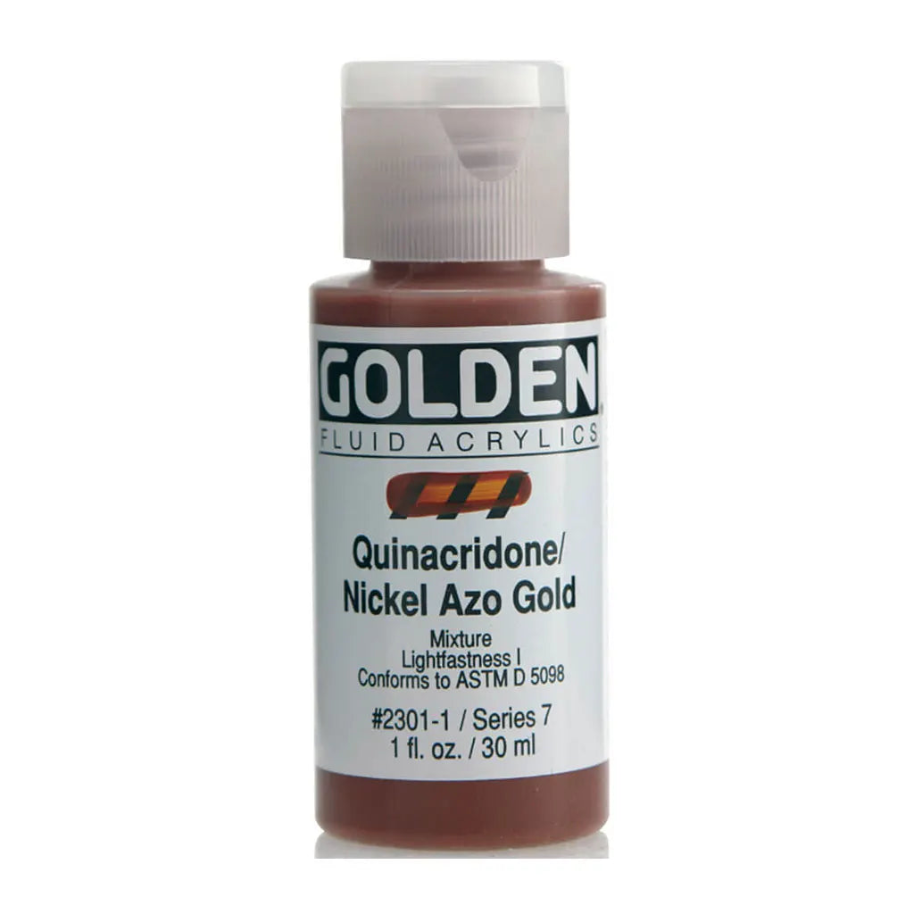 Golden Fluid Acrylic 1oz Quinacridone Nickel Azo Gold S7