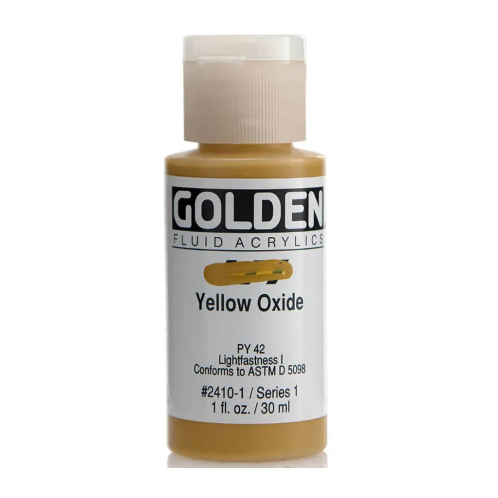 Golden Fluid Acrylic 1oz Yellow Oxide S1