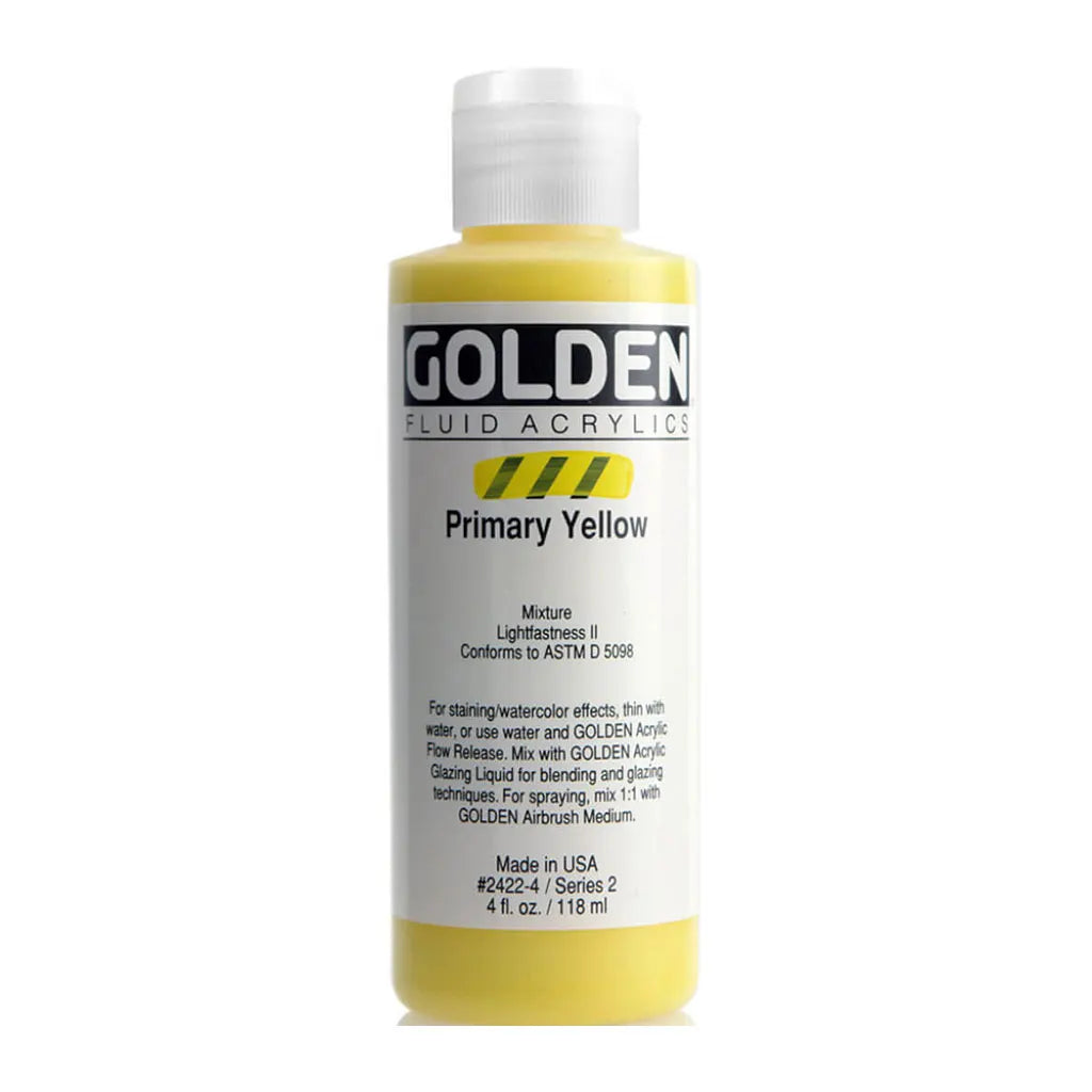 Golden Fluid Acrylic 4oz Primary Yellow S2