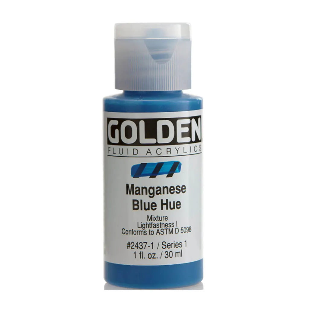 Golden Fluid Acrylic 1oz Manganese Blue Hue S1