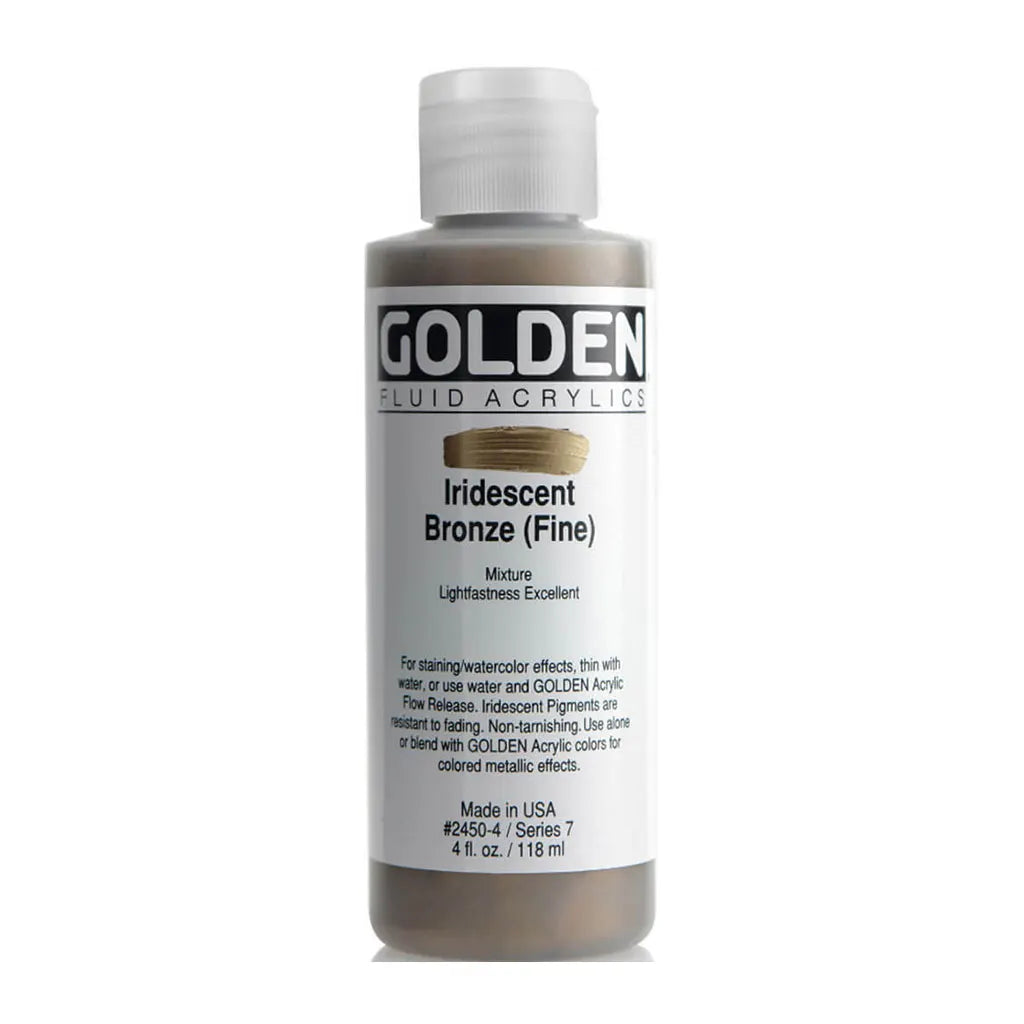 Golden Fluid Acrylic 4oz Iridescent Bronze (Fine) S7