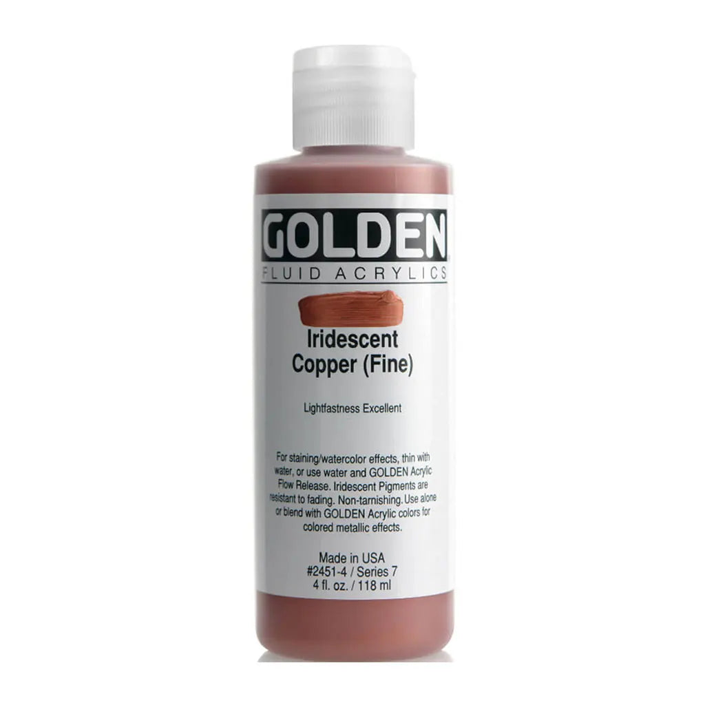 Golden Fluid Acrylic 4oz Iridescent Copper (Fine) S7