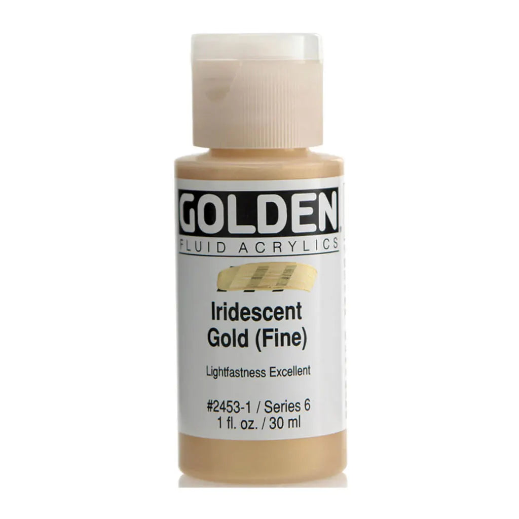 Golden Fluid Acrylic 1oz Iridescent Gold (Fine) S6