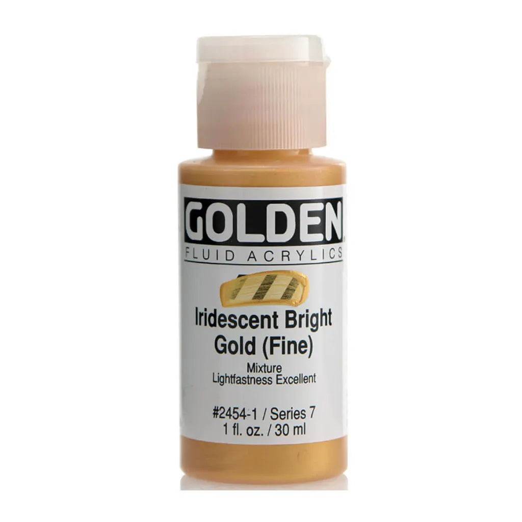 Golden Fluid Acrylic 1oz Irid. Bright Gold (Fine) S7