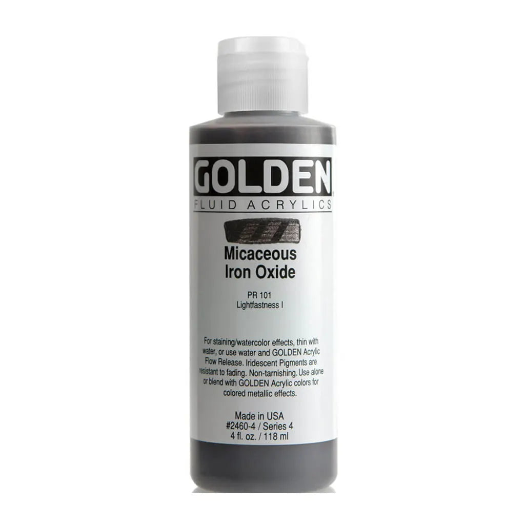Golden Fluid Acrylic 4oz Micaceous Iron Oxide S4