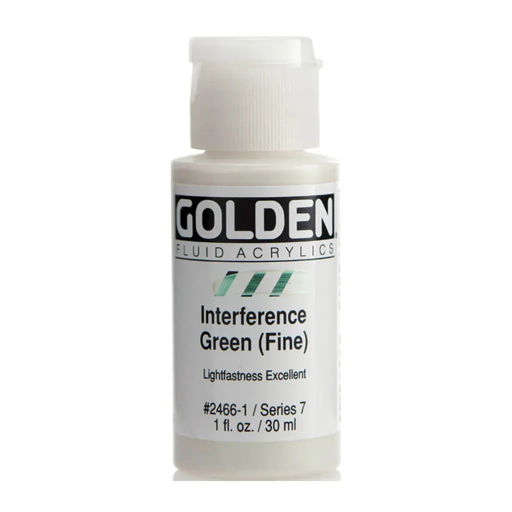 Golden Fluid Acrylic 1oz Interference Green (Fine) S7