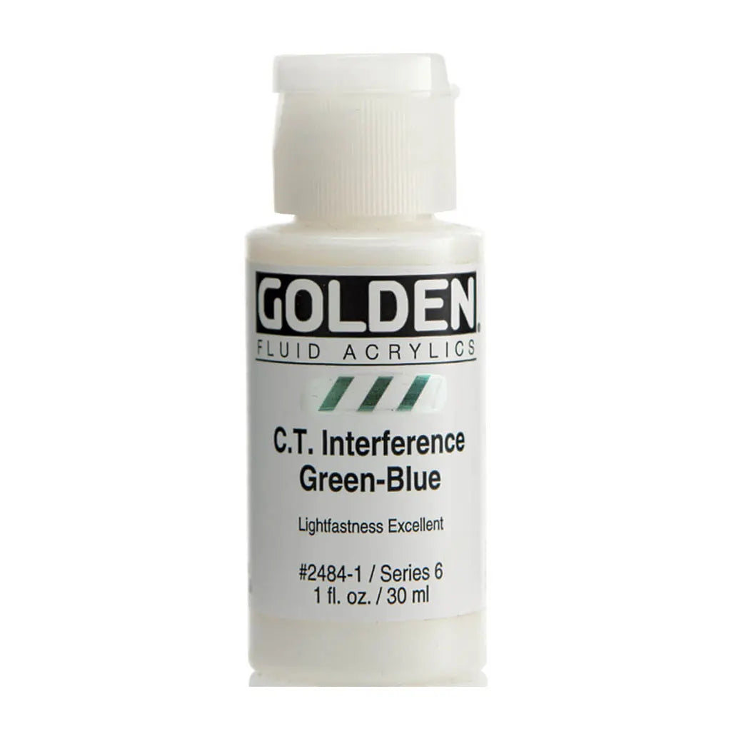 Golden Fluid Acrylic 1oz C.T. Interference Green Blue S6