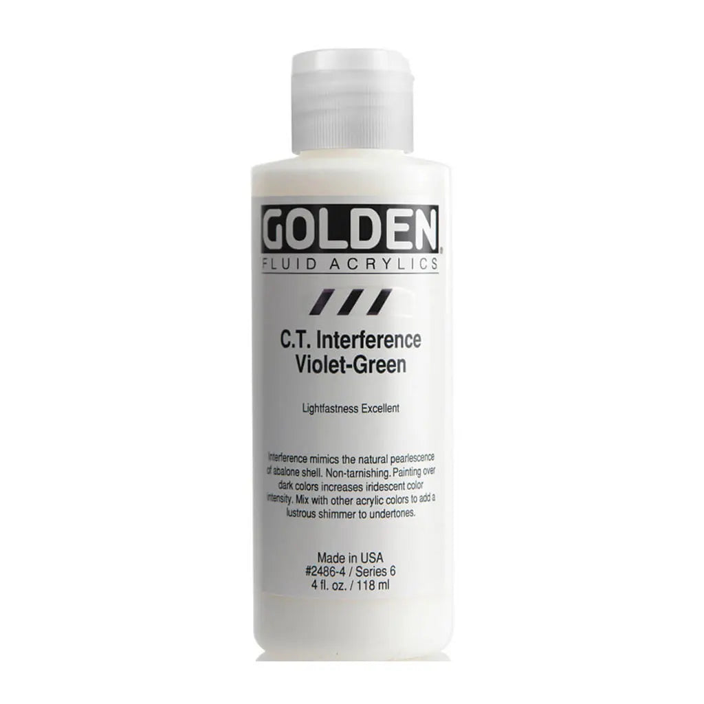 Golden Fluid Acrylic 4oz C.T. Interference Violet-Green S6
