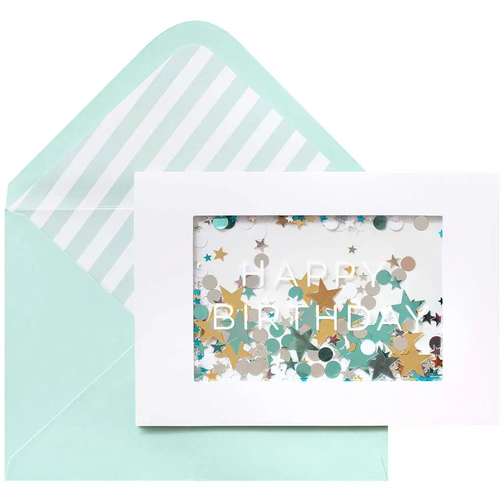 Greeting Card Birthday Shaker