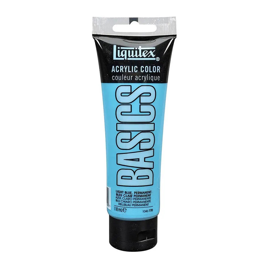 Liquitex Basics Acrylic Color 118ml (4oz) Light Blue Permanent S1