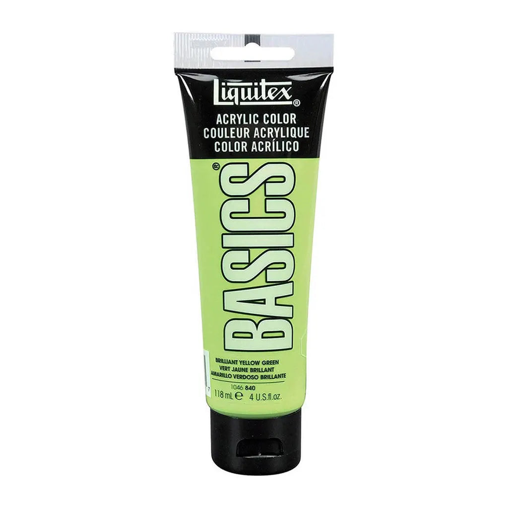 Liquitex Basics Acrylic Color 118ml (4oz) Brilliant Yellow Green S1