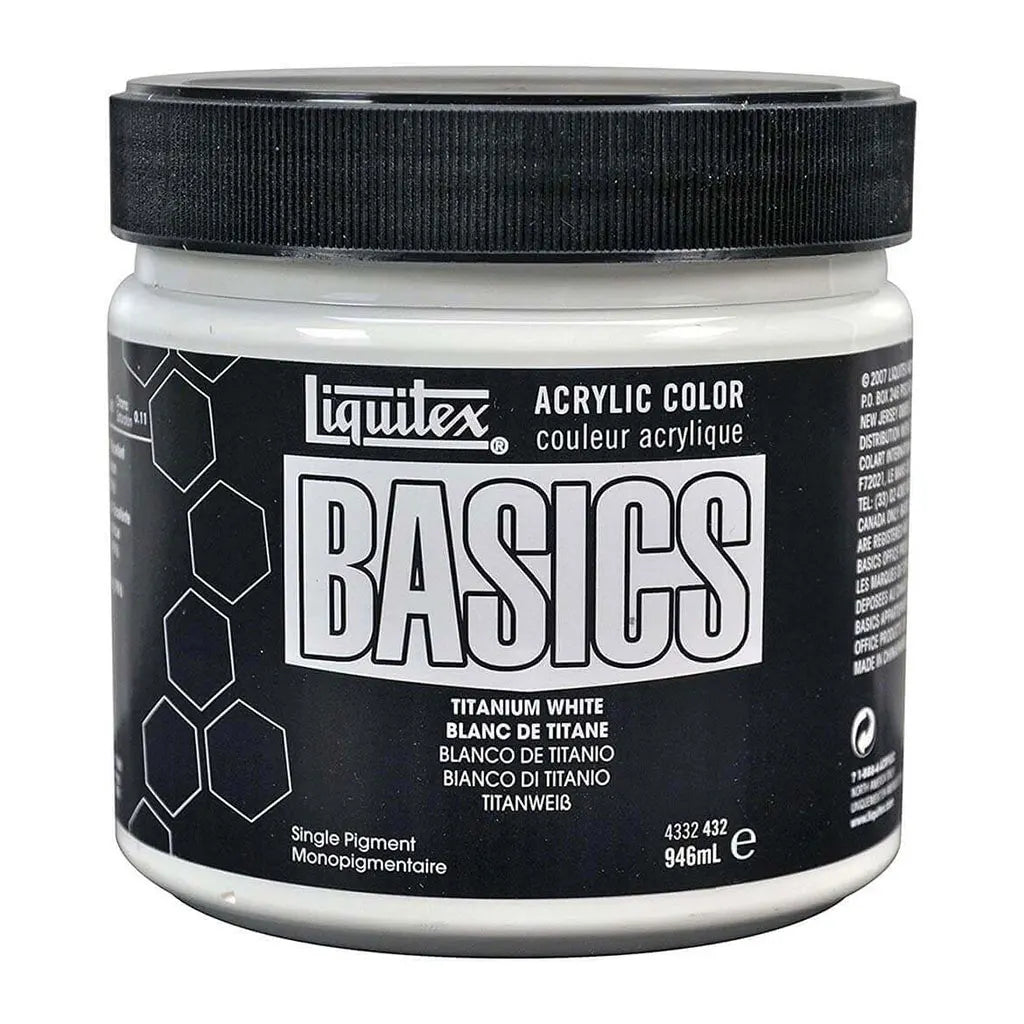 Liquitex Basics Acrylic Color 946ml (32oz) Jar Titanium White S1