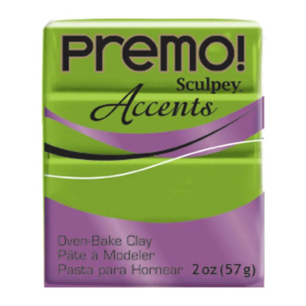 Premo Clay Bright Green Pearl, 2oz