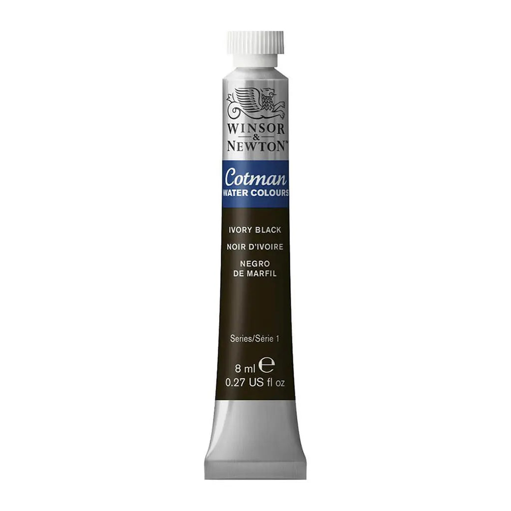 Winsor & Newton Cotman Watercolour 8ml Ivory Black S1