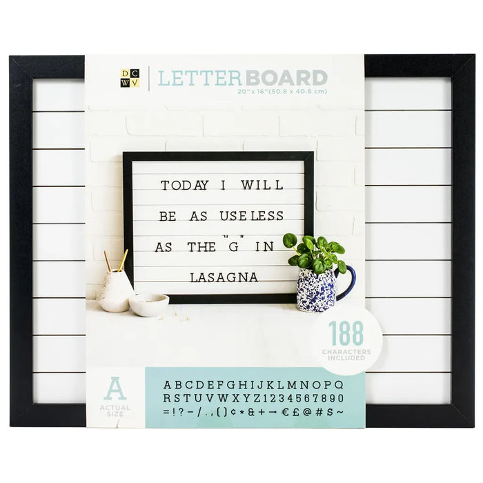 DCWV Letterboard 20in x 16in with 1in Letters Shiplap