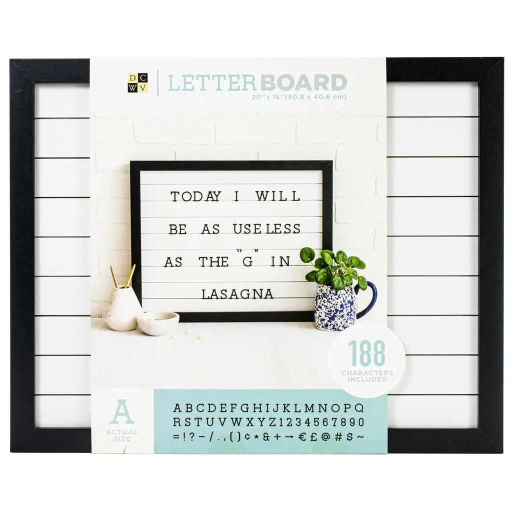 DCWV Letterboard 20in x 16in with 1in Letters Shiplap