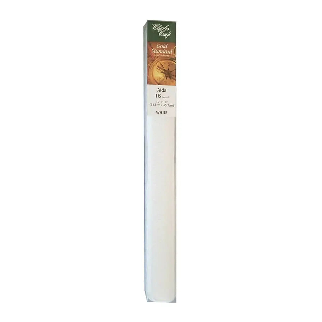Craft Gold Standard Aida 16 Count 15in x 18in Box White