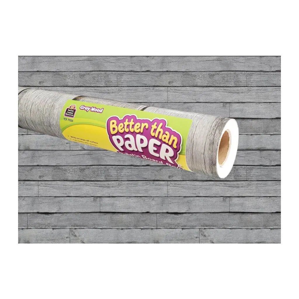 Better Than Paper Bulletin Board Roll 4ft x 12ft Gray Wood