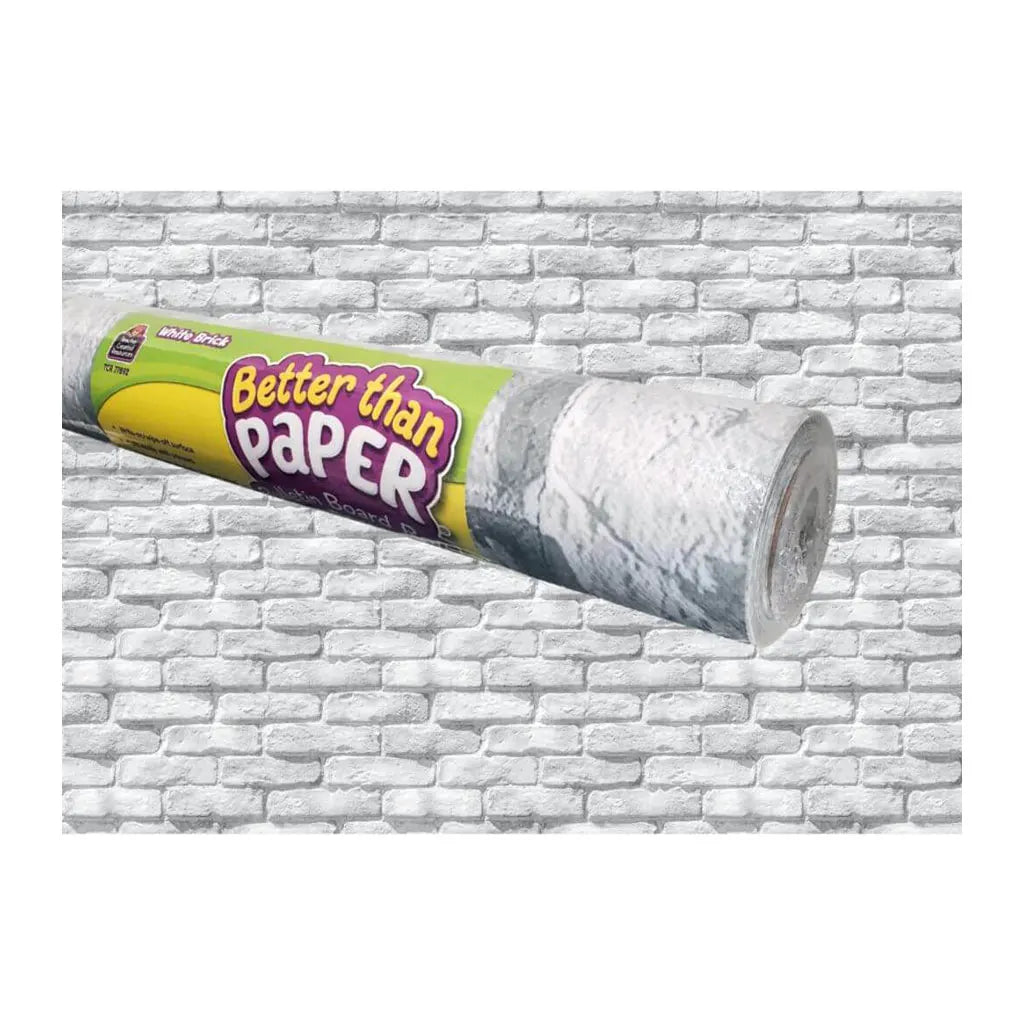 Better Than Paper Bulletin Board Roll 4ft x 12ft White Brick