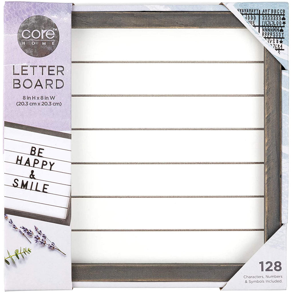 Square Letter Board Natural/White, 16in x 16in