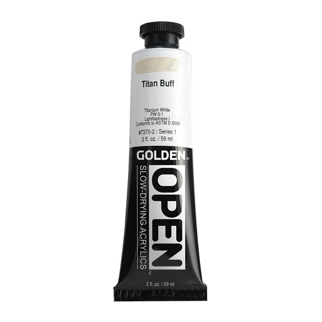 Golden OPEN Slow-Drying Acrylic Paint 2oz Titan Buff S1