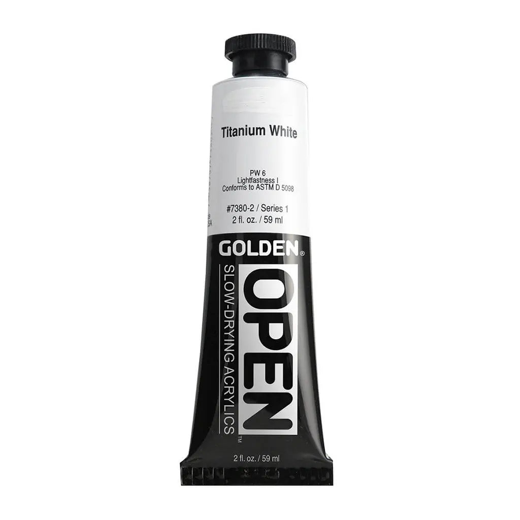 Golden OPEN Slow-Drying Acrylic Paint 2oz Titanium White S1