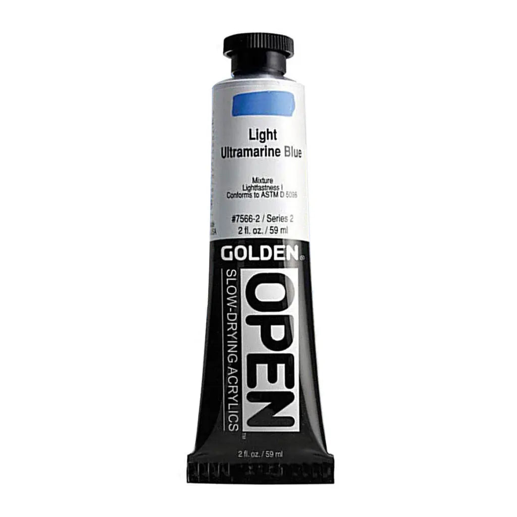 Golden OPEN Slow-Drying Acrylic Paint 2oz Light Ultramarine Blue S2