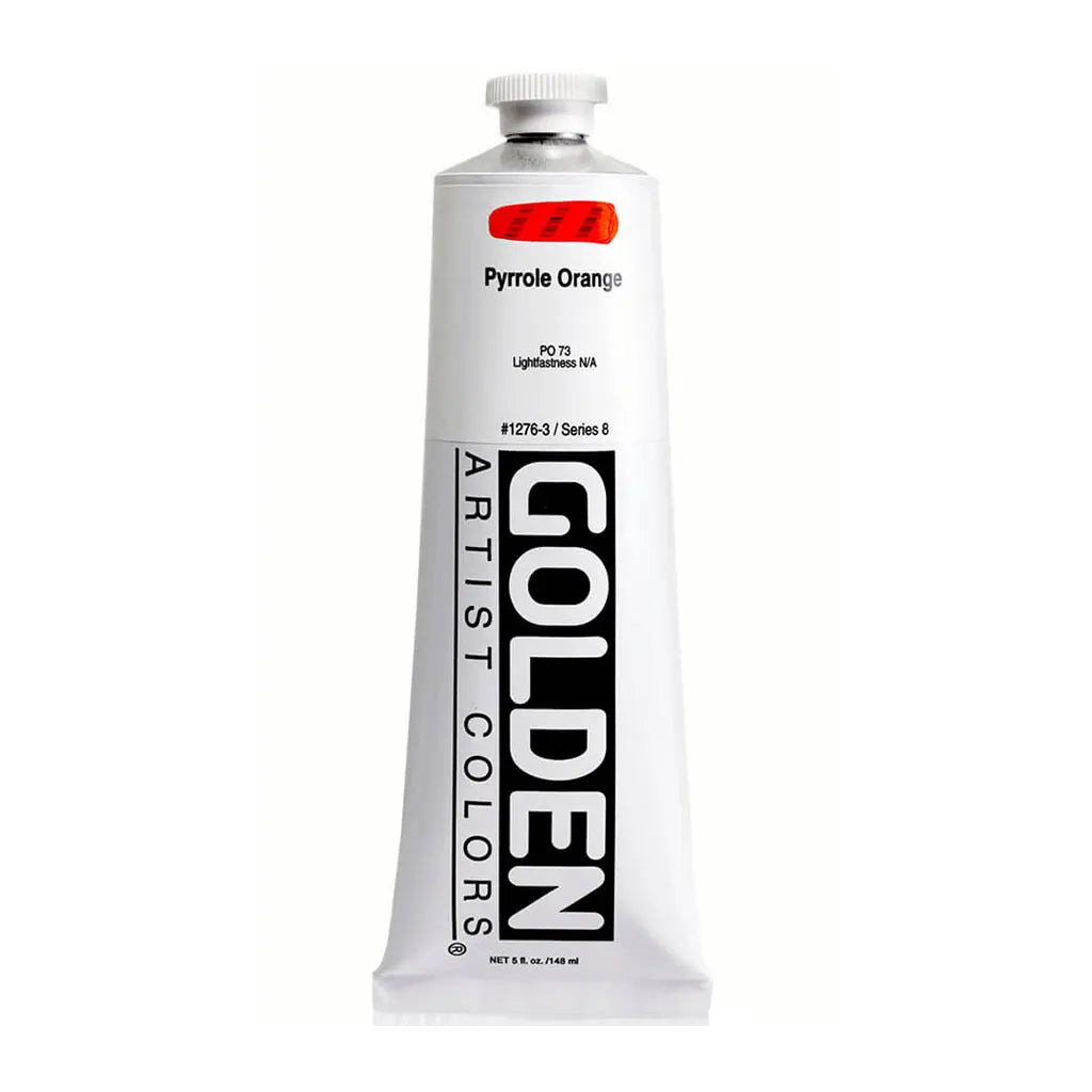 Golden Heavy Body Acrylic 5oz Pyrrole Orange S8