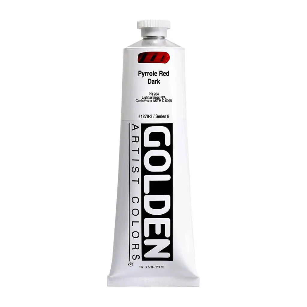 Golden Heavy Body Acrylic 5oz Pyrrole Red Dark S8