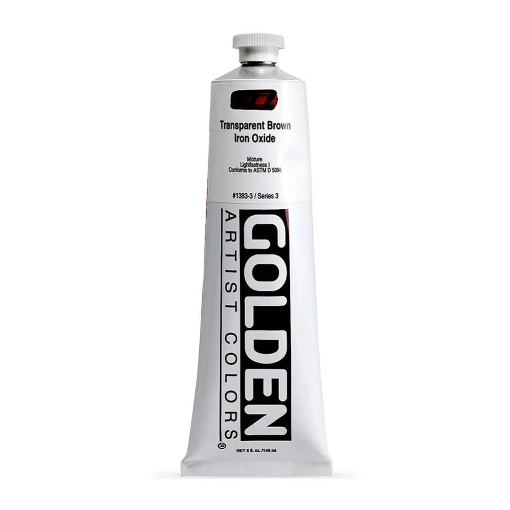 Golden Heavy Body Acrylic 5oz Transparent Brown Iron Oxide S3