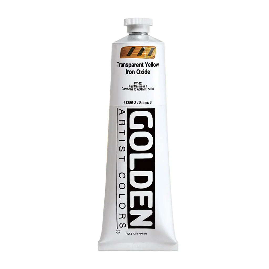 Golden Heavy Body Acrylic 5oz Transparent Yellow Iron Oxide S3