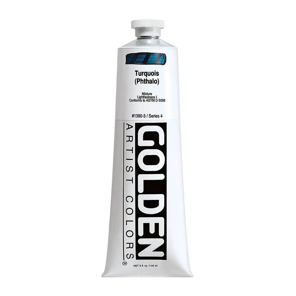Golden Heavy Body Acrylic 5oz Turquoise (Phthalo) S4