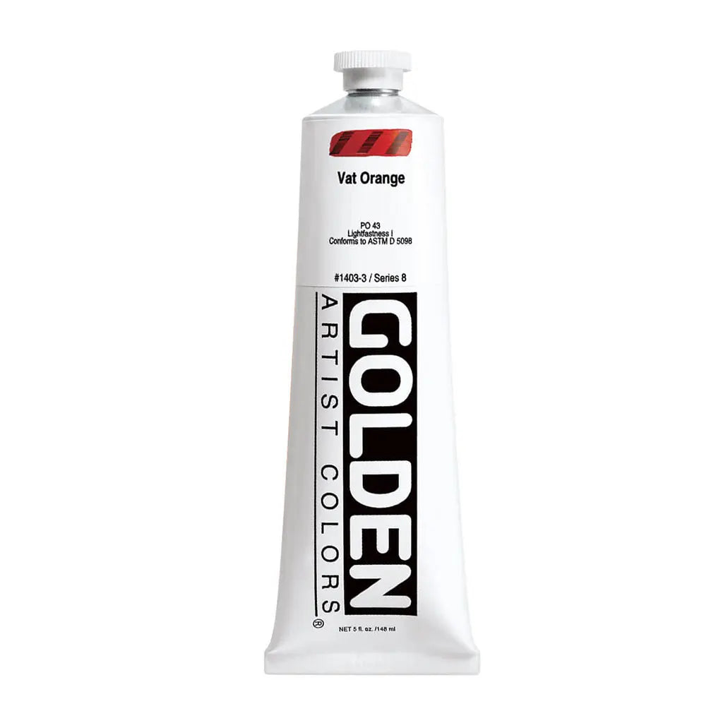 Golden Heavy Body Acrylic 5oz Vat Orange S8