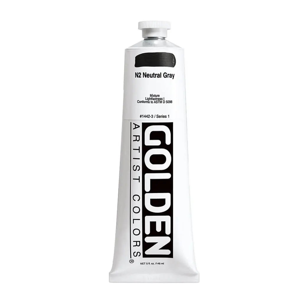 Golden Heavy Body Acrylic 5oz N2 Neutral Gray S1