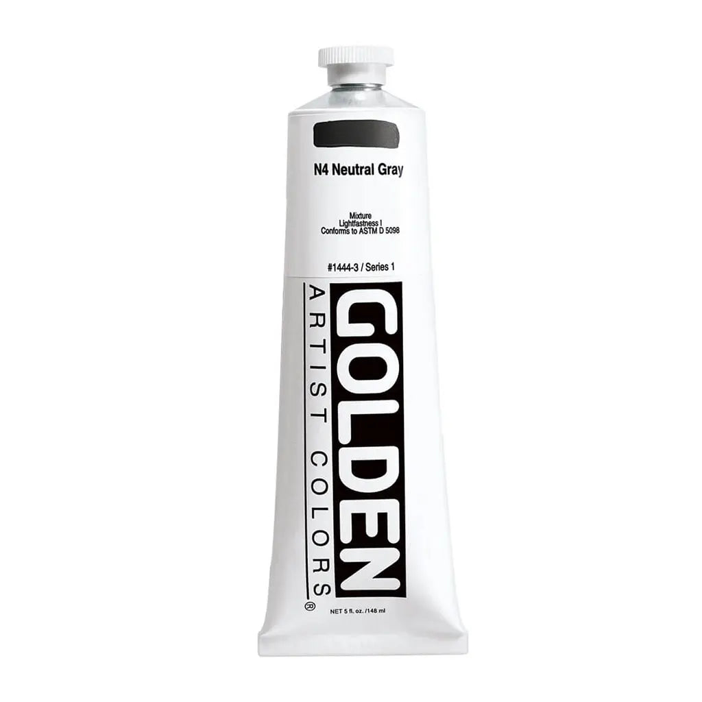 Golden Heavy Body Acrylic 5oz N4 Neutral Gray S1