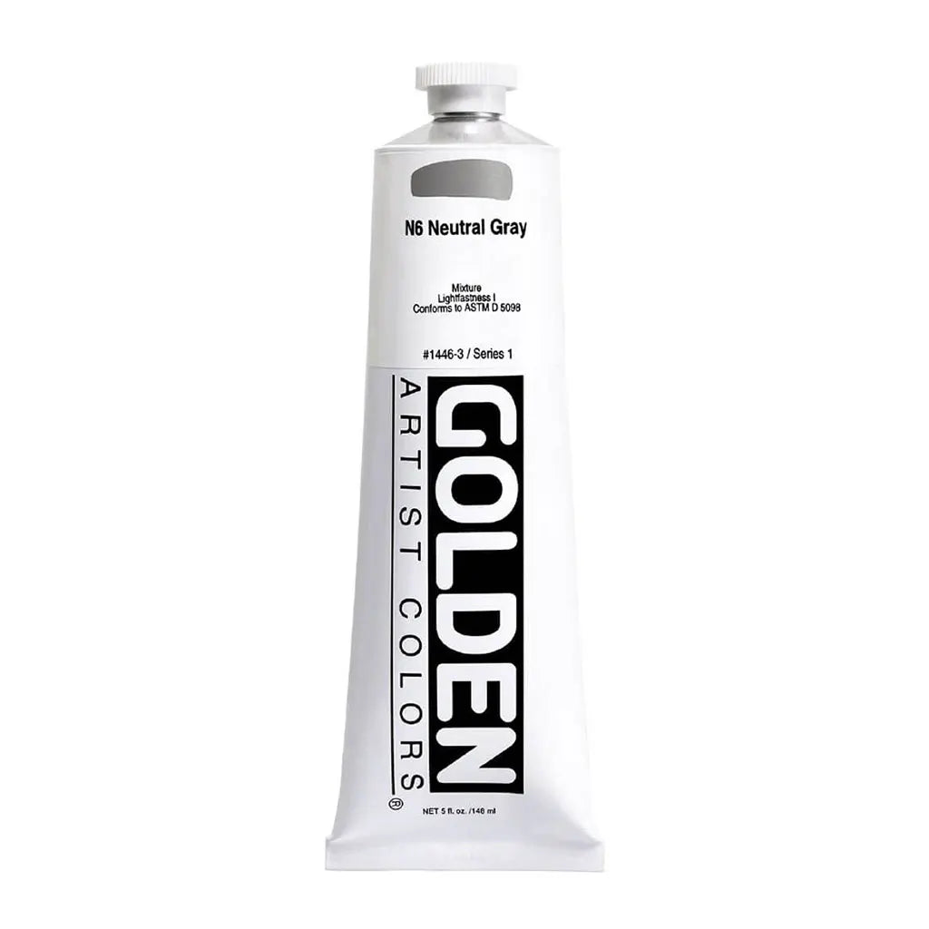 Golden Heavy Body Acrylic 5oz N6 Neutral Gray S1