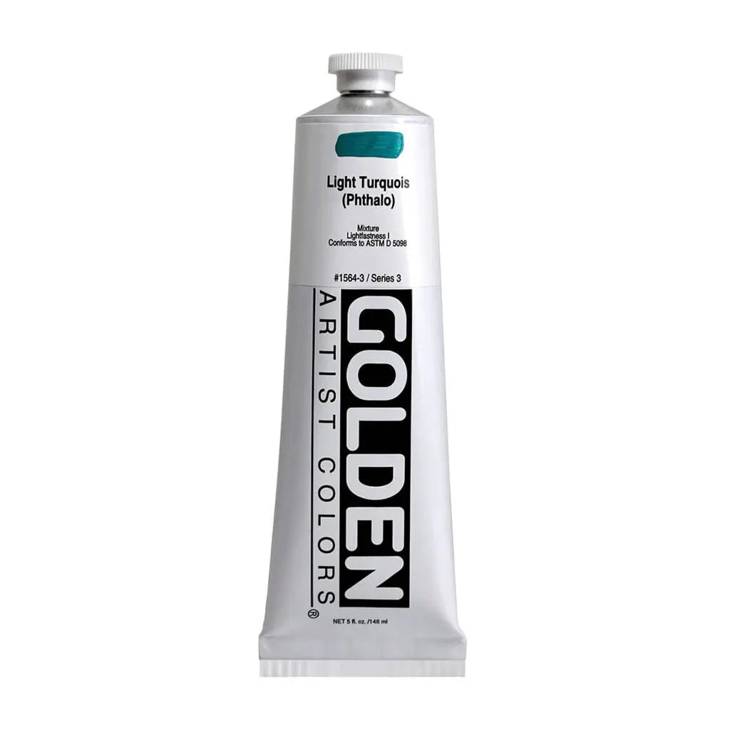 Golden Heavy Body Acrylic 5oz Light Turquoise (Phthalo) S3