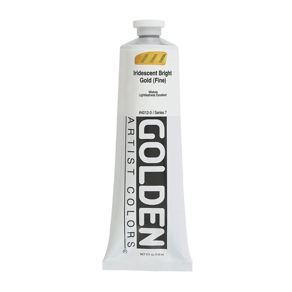 Golden Heavy Body Acrylic 5oz Iridescent Bright Gold (Fine) S7