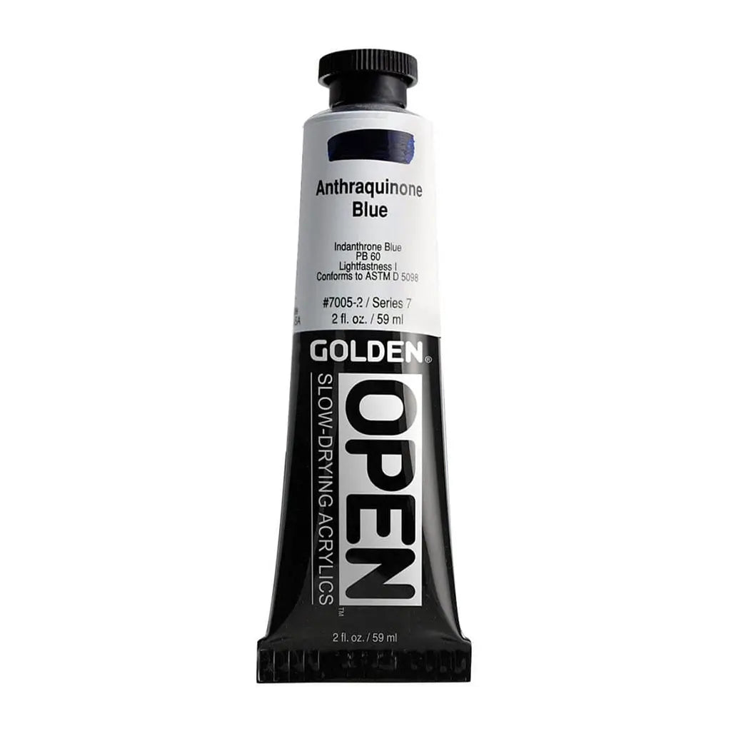 Golden OPEN Slow-Drying Acrylic Paint 5oz Anthraquinone Blue S7