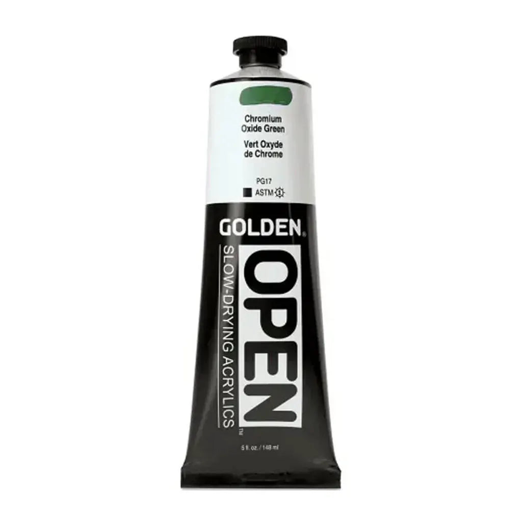 Golden OPEN Slow-Drying Acrylic Paint 5oz Chromium Oxide Green S3