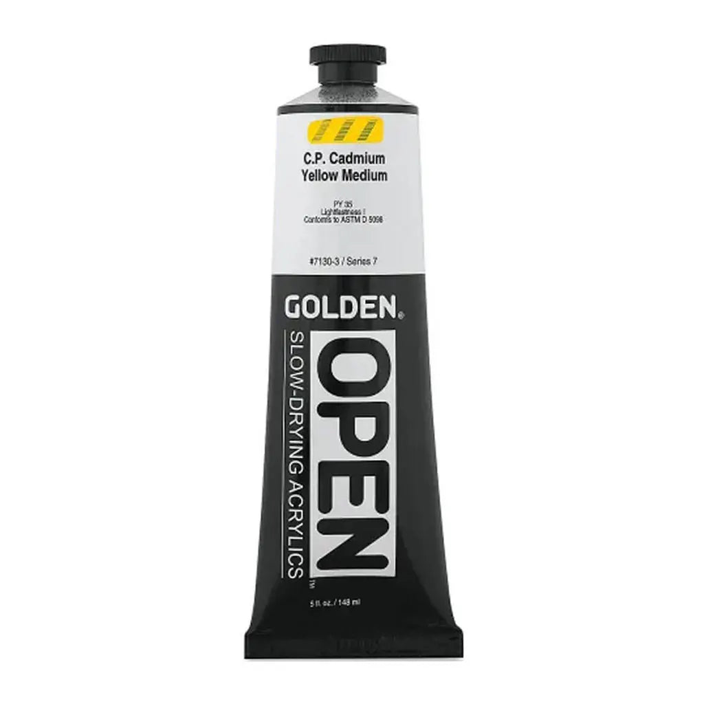 Golden OPEN Slow-Drying Acrylic Paint 5oz Cadmium Yellow Medium S7