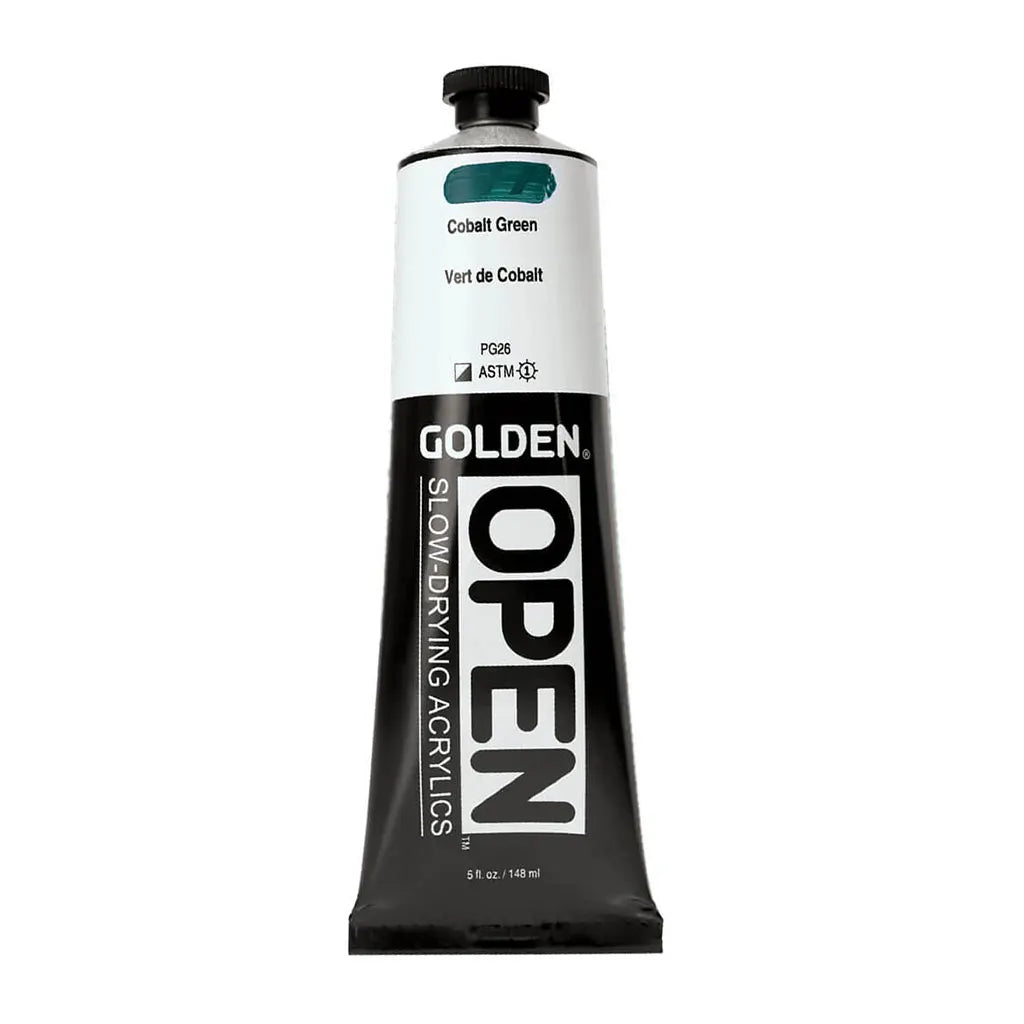 Golden OPEN Slow-Drying Acrylic Paint 5oz Cobalt Green S4