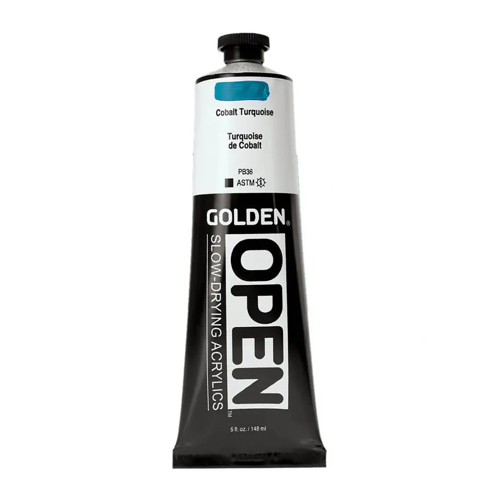 Golden OPEN Slow-Drying Acrylic Paint 5oz Cobalt Turquoise S8