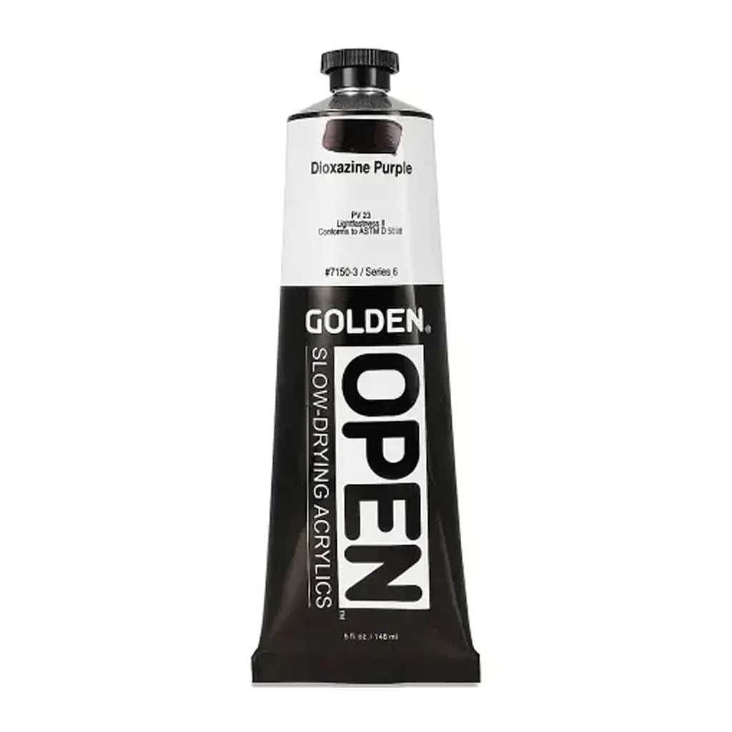 Golden OPEN Slow-Drying Acrylic Paint 5oz Dioxazine Purple S6