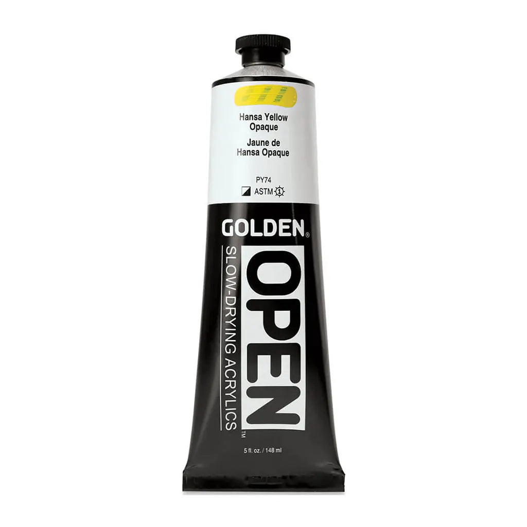 Golden OPEN Slow-Drying Acrylic Paint 5oz Hansa Yellow Opaque S4